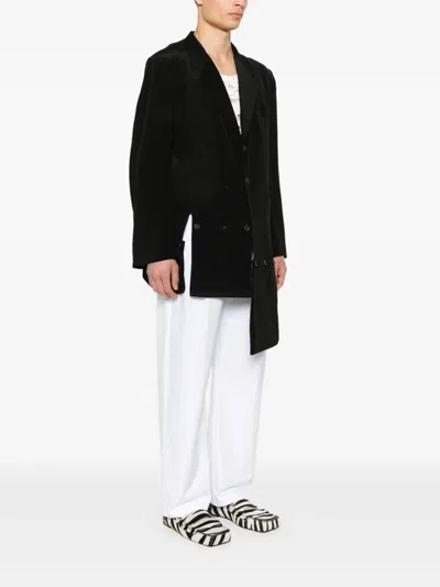 Yohji Yamamoto Silk Coat In Multicolor