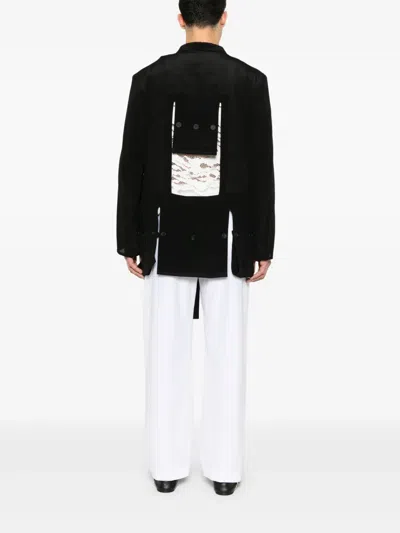 Yohji Yamamoto Silk Coat In Multicolor