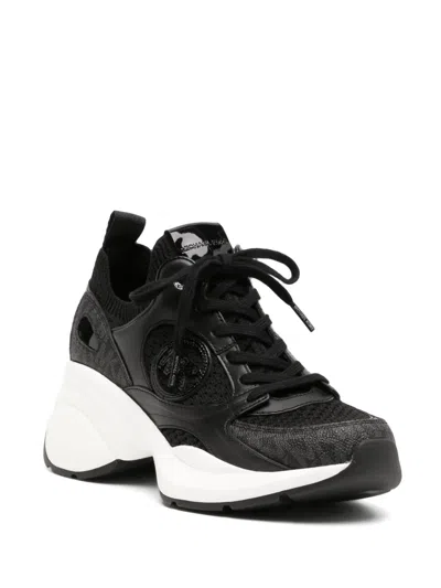 Michael Kors Round Toe Trainer In Black