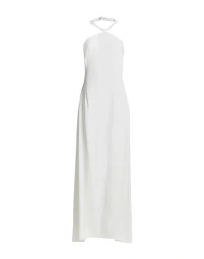 Co. Go Woman Maxi Dress White Size 8 Viscose, Cotton In White