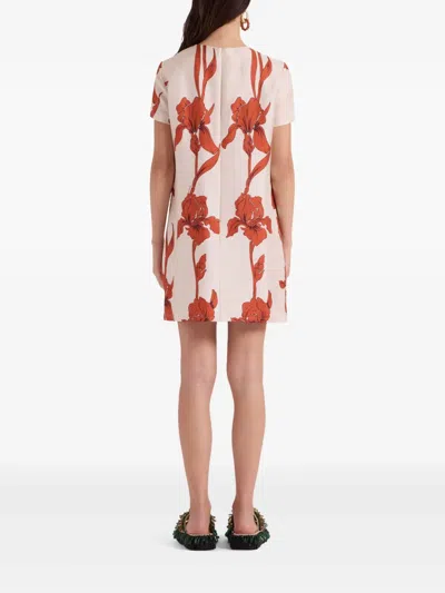 La Doublej Mini Swing Iris Dark Orange Dress In Orange