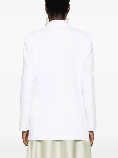 Theory Single-breasted Blazer In Weiss