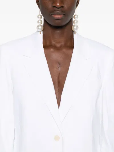 Theory Single-breasted Blazer In Weiss