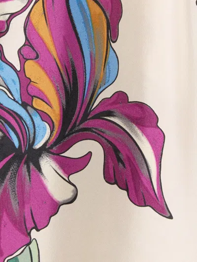 La Doublej La Double J Pajama Printed Silk-twill Trousers In Nude