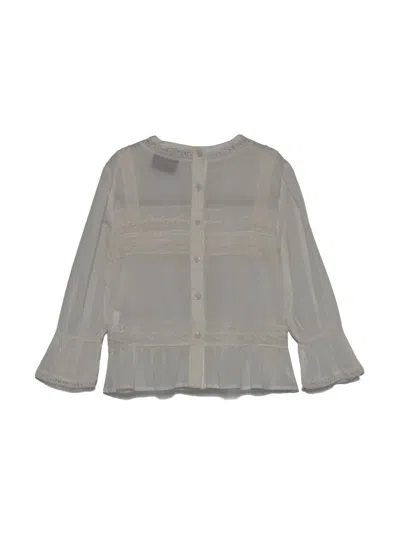 Ermanno Scervino Junior Bestickte Bluse In Weiss