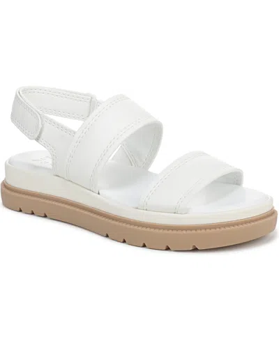 Naturalizer Women's Attract Slingback Platform Sandals In White Faux Leather