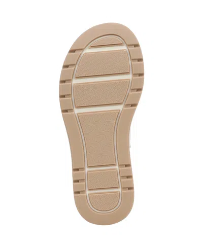 Naturalizer Women's Attract Slingback Platform Sandals In White Faux Leather