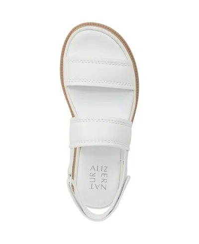 Naturalizer Women's Attract Slingback Platform Sandals In White Faux Leather