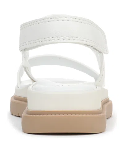 Naturalizer Women's Attract Slingback Platform Sandals In White Faux Leather