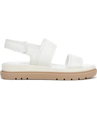 Naturalizer Women's Attract Slingback Platform Sandals In White Faux Leather