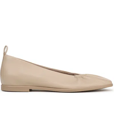 Naturalizer Women's Estie Closed Square Toe Ballet Flats In Coastal Tan Leather