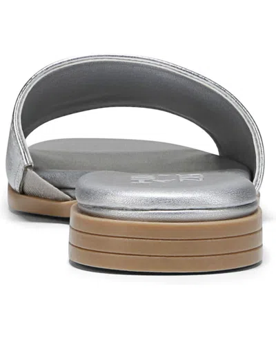 Naturalizer Women's Genevieve Open Square Toe Slide Sandals In Silver Leather