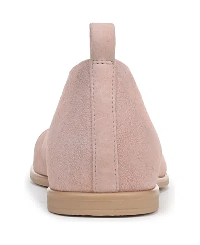 Naturalizer Women's Estie Closed Square Toe Ballet Flats In Cameo Pink Suede