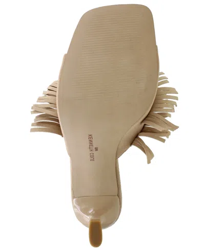 Kenneth Cole New York Women's Darby Fringe Slip On Dress Sandals In Camel