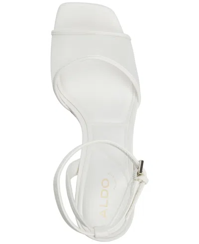 Aldo Women's Chicglimmer Two-piece Plaform Dress Sandals In White Mesh