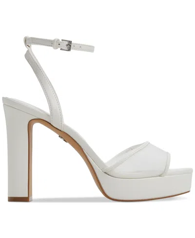 Aldo Women's Chicglimmer Two-piece Plaform Dress Sandals In White Mesh
