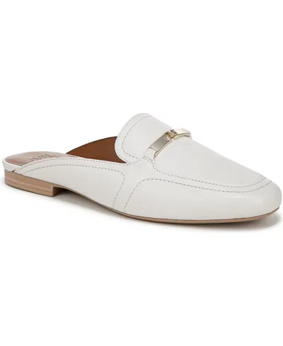 Naturalizer Women's Emerson Closed Square Toe Mule Loafers In Warm White Leather