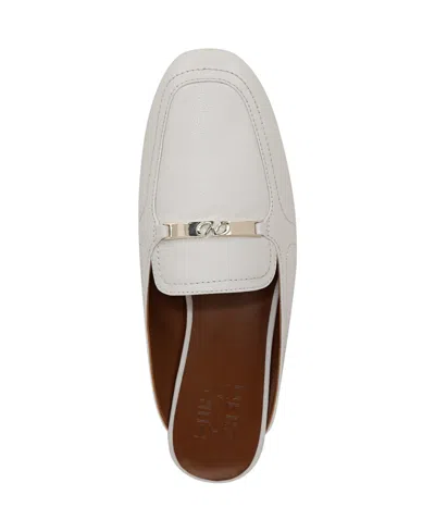 Naturalizer Women's Emerson Closed Square Toe Mule Loafers In Warm White Leather