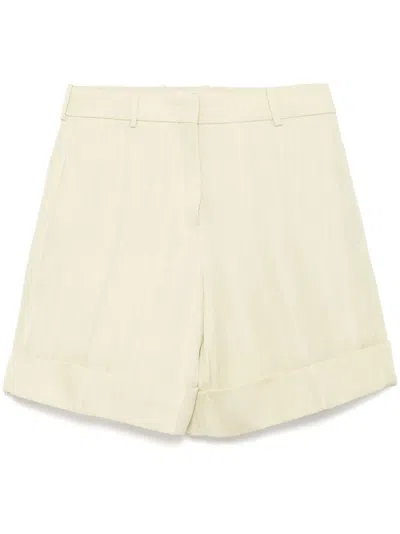 Jil Sander Silk-blend Bermuda Shorts In Grün