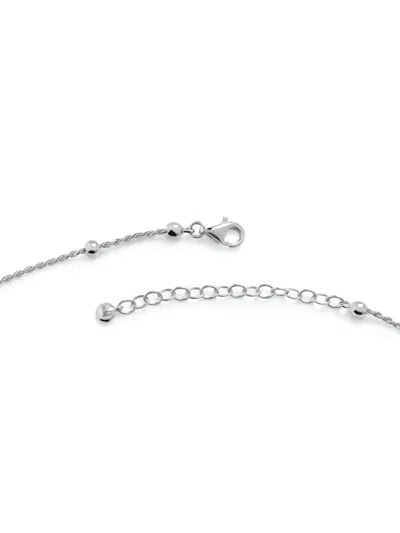 Monica Vinader Beaded Rope Chain Necklace In Silber