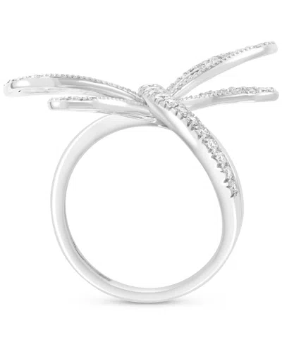 Effy Collection Effy Diamond Dragonfly Ring (1/2 Ct. T.w.) In 14k Two-tone Gold In Gold Over Silver