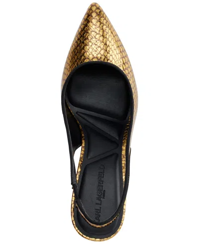 Karl Lagerfeld Women's Rosalyn Slingback Pumps In Yellow