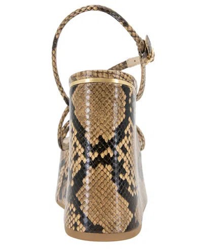 Kenneth Cole New York Women's Tatiana Platform Wedge Sandals In Sand Snake