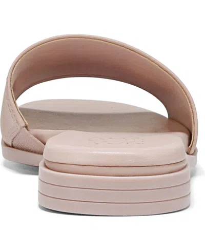 Naturalizer Women's Genevieve Open Square Toe Slide Sandals In Cameo Blush Pink Leather