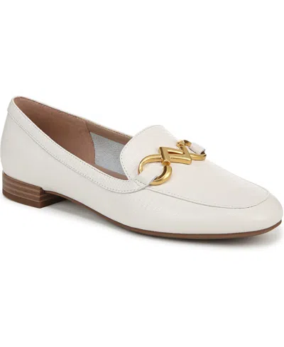 Naturalizer Women's Jovie Closed Round Toe Loafers In Warm White Lizard Embossed Leather