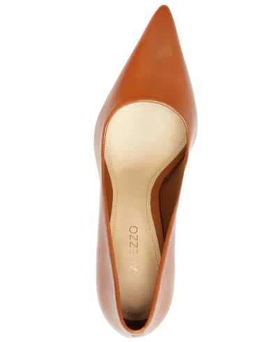 Arezzo Womens Leather Dressy Pumps In Curcuma