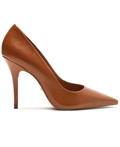 Arezzo Womens Leather Dressy Pumps In Curcuma