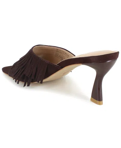 Kenneth Cole New York Women's Darby Fringe Slip On Dress Sandals In Chocolate