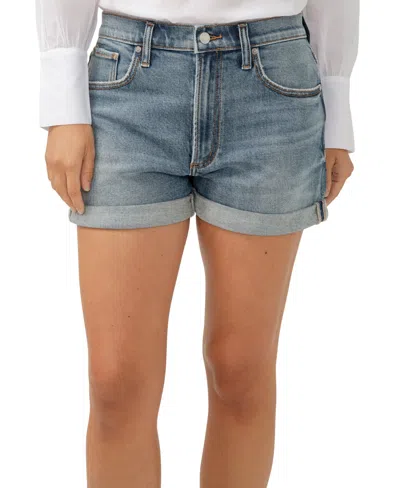 Silver Jeans Co. Women's Boyfriend Mid Rise Shorts In Indigo