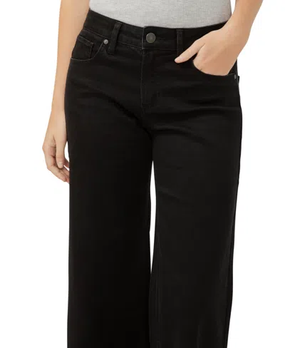 Silver Jeans Co. Women's Suki Mid Rise Curvy Fit Wide Leg Jeans In Black