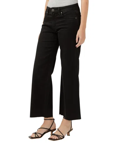 Silver Jeans Co. Women's Suki Mid Rise Curvy Fit Wide Leg Jeans In Black