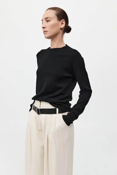 St Agni Classic Crew Neck Sweater In Black