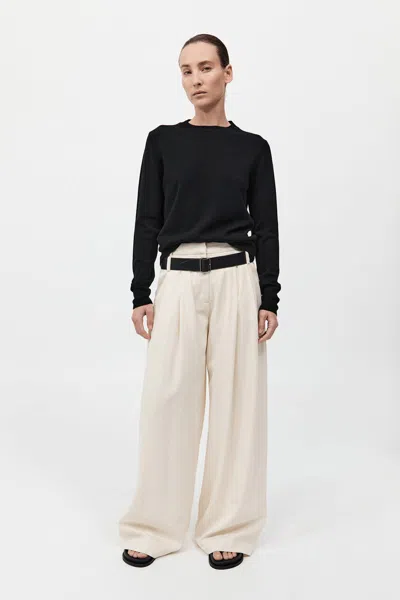 St Agni Classic Crew Neck Sweater In Black