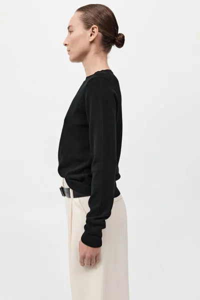 St Agni Classic Crew Neck Sweater In Black