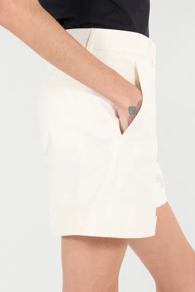 Roberto Cavalli Solid-color Python-print Shorts In Ivory