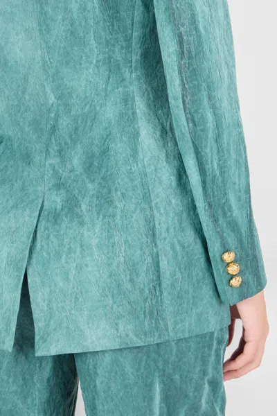 Roberto Cavalli Abstract-pattern Blazer In Acqua