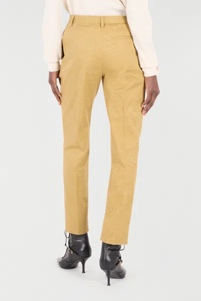 Roberto Cavalli Solid-color Python-print Pants In Kaki