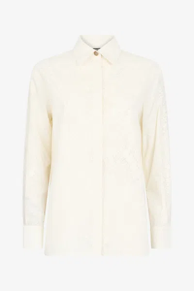 Roberto Cavalli Python-print Shirt In Ivory