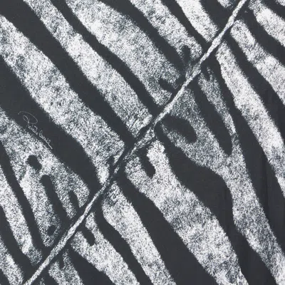 Roberto Cavalli Zebra Silk Slip Dress In Black