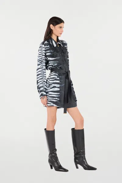 Roberto Cavalli Zebra-print Jumpsuit In Nero/bianco