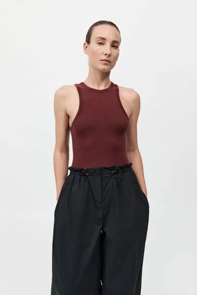 St Agni Jersey Tank Top In Currant In Currant