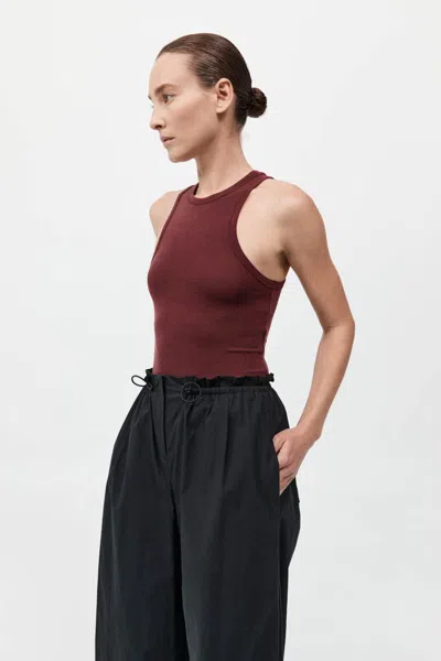 St Agni Jersey Tank Top In Currant In Currant
