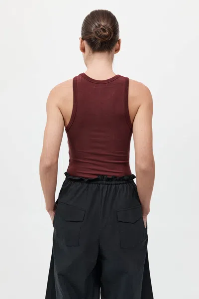 St Agni Jersey Tank Top In Currant In Currant