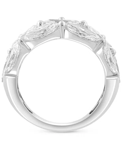 Effy Collection Effy Lab Grown Diamond Horizontal Cluster Ring (4 1/2 Ct. T.w.) In 14k White Gold In White Gold
