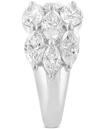 Effy Collection Effy Lab Grown Diamond Horizontal Cluster Ring (4 1/2 Ct. T.w.) In 14k White Gold In White Gold