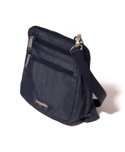 Baggallini Securtex Anti-theft Crossbody Bag In Blue